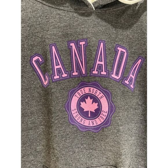 Canada Athletics gray and pink hoodie size L - Picture 2 of 5